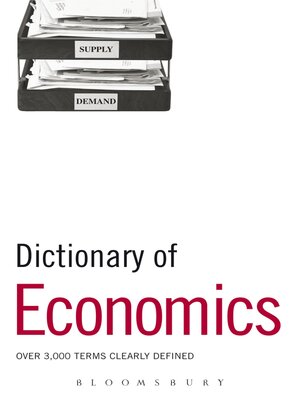 cover image of Dictionary of Economics